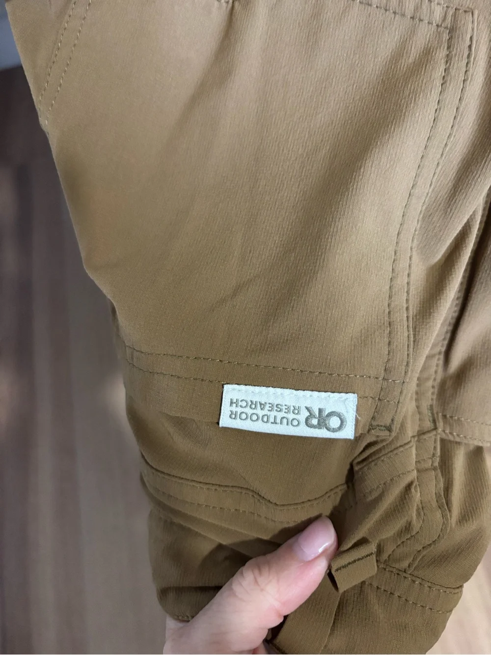 Outdoor Research Men's Cargo Pants in Tan and Gray